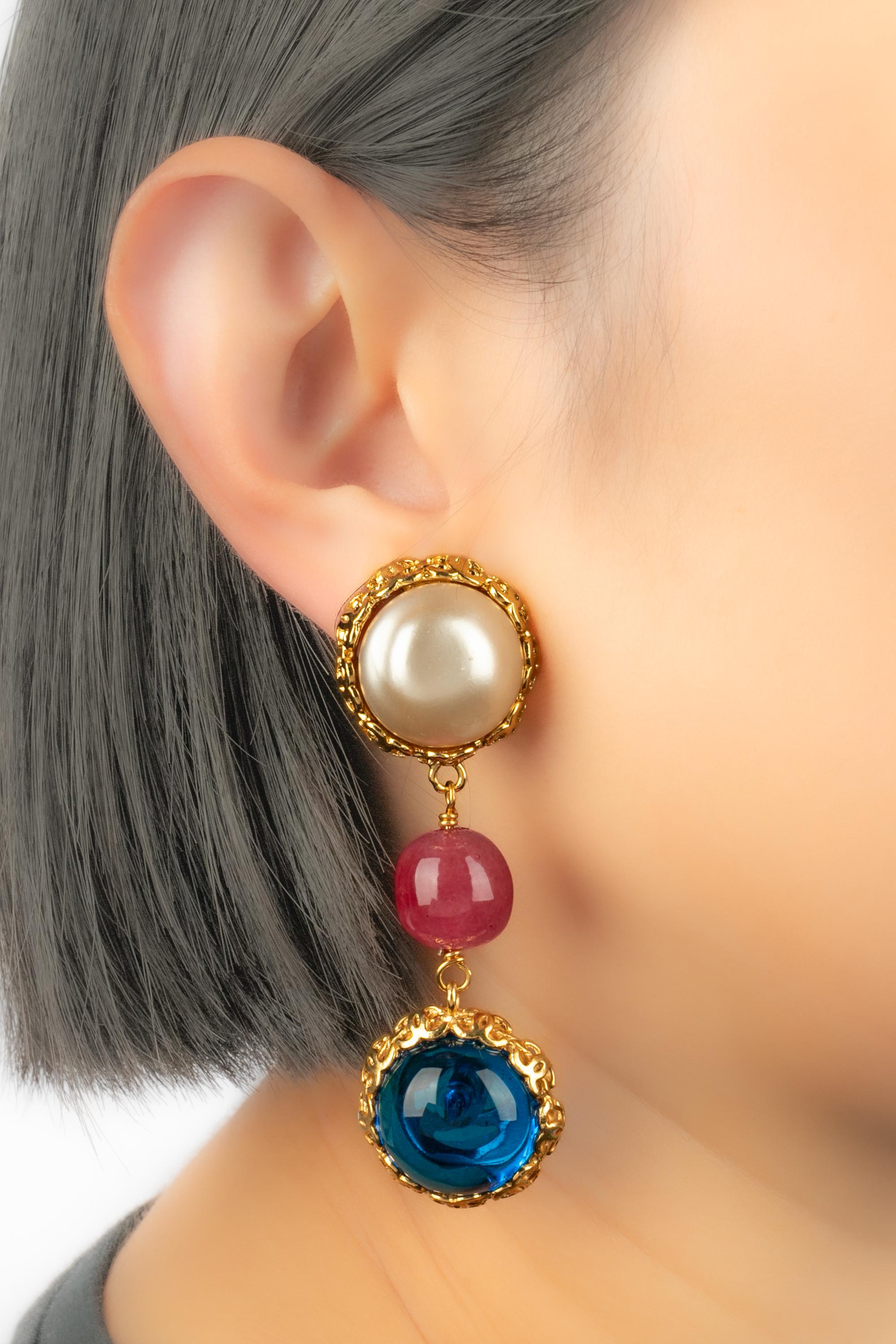 Boucles d'oreilles Chanel 1990 en vente 5