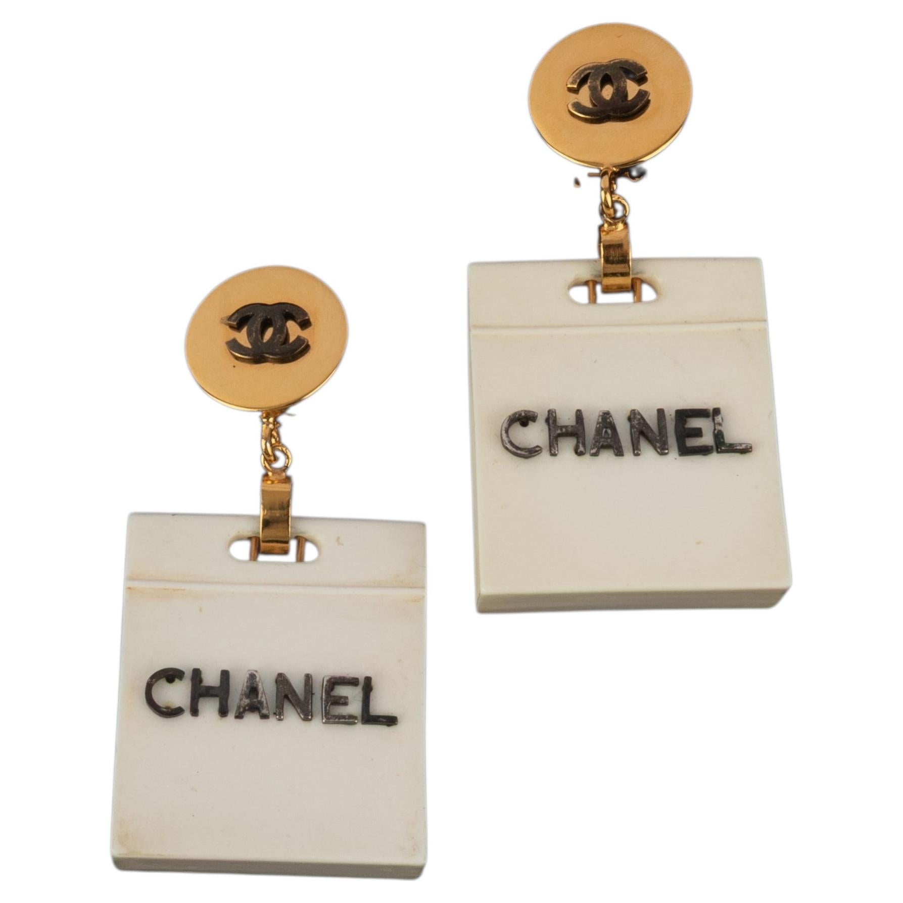 Chanel earrings 'bag' by Karl Lagerfeld Haute Couture 1987