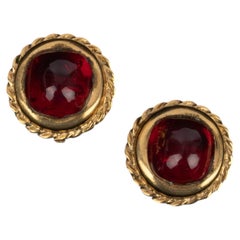 Chanel earrings by Coco Chanel Haute Couture circa 1960