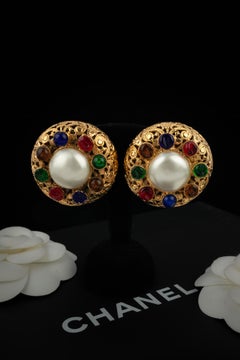 Chanel earrings by Karl Lagerfeld Haute couture 1989