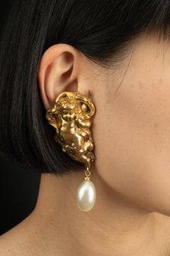 Chanel earrings by Karl Lagerfeld Haute couture Summer 1988