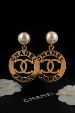 Chanel earrings 'Clouds and camellia' by Karl Lagerfeld Summer 1988
