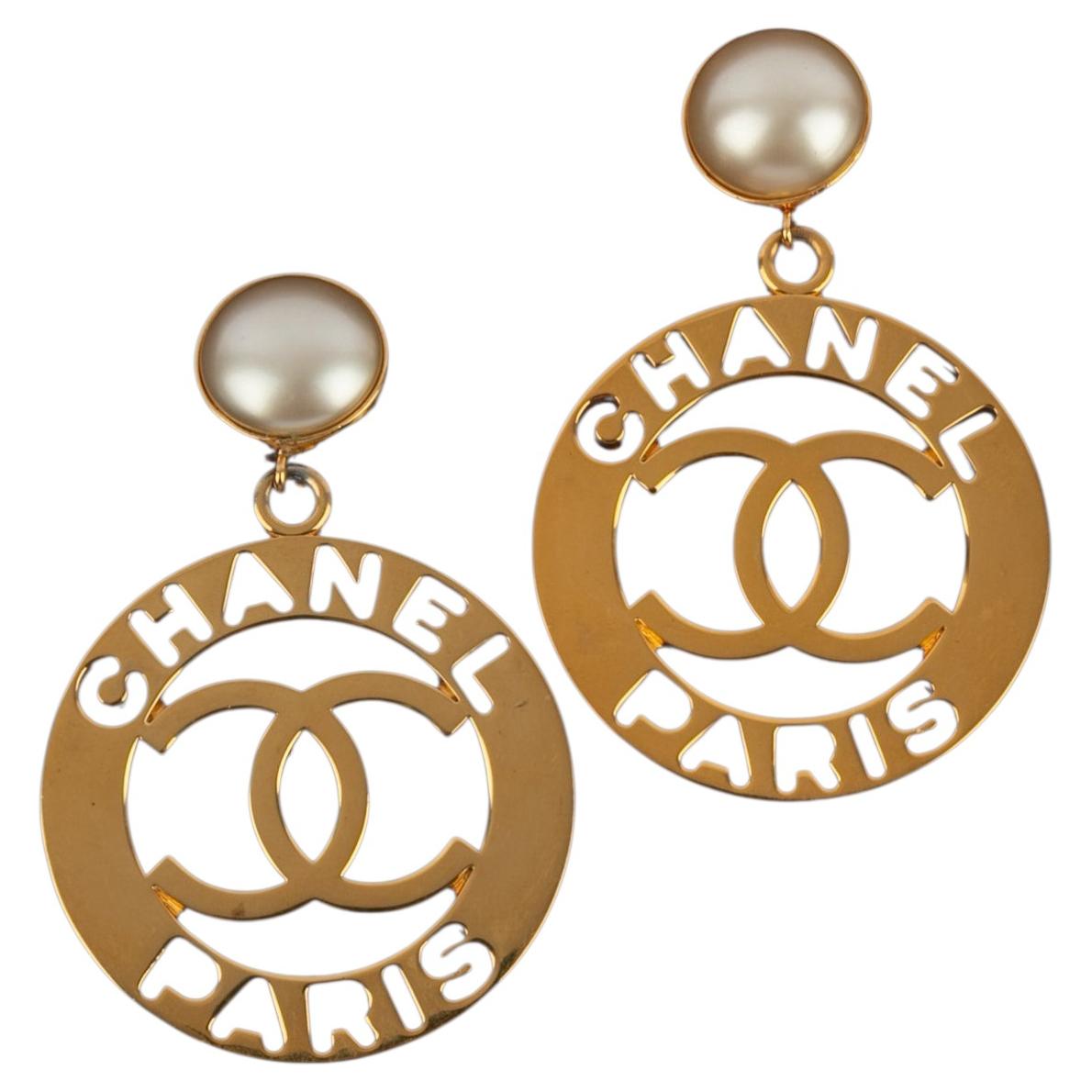 Chanel earrings 'Clouds and camellia' by Karl Lagerfeld Summer 1988