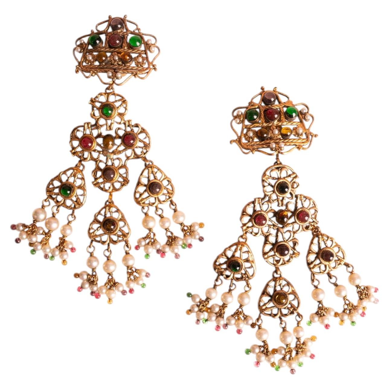 Chanel earrings 'Coco à Biarritz' by Karl Lagerfeld Summer 1989