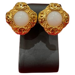 CHANEL - Earrings / Ear Clips, Pearl and CC