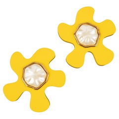 Chanel earrings 'flower' Summer 1991