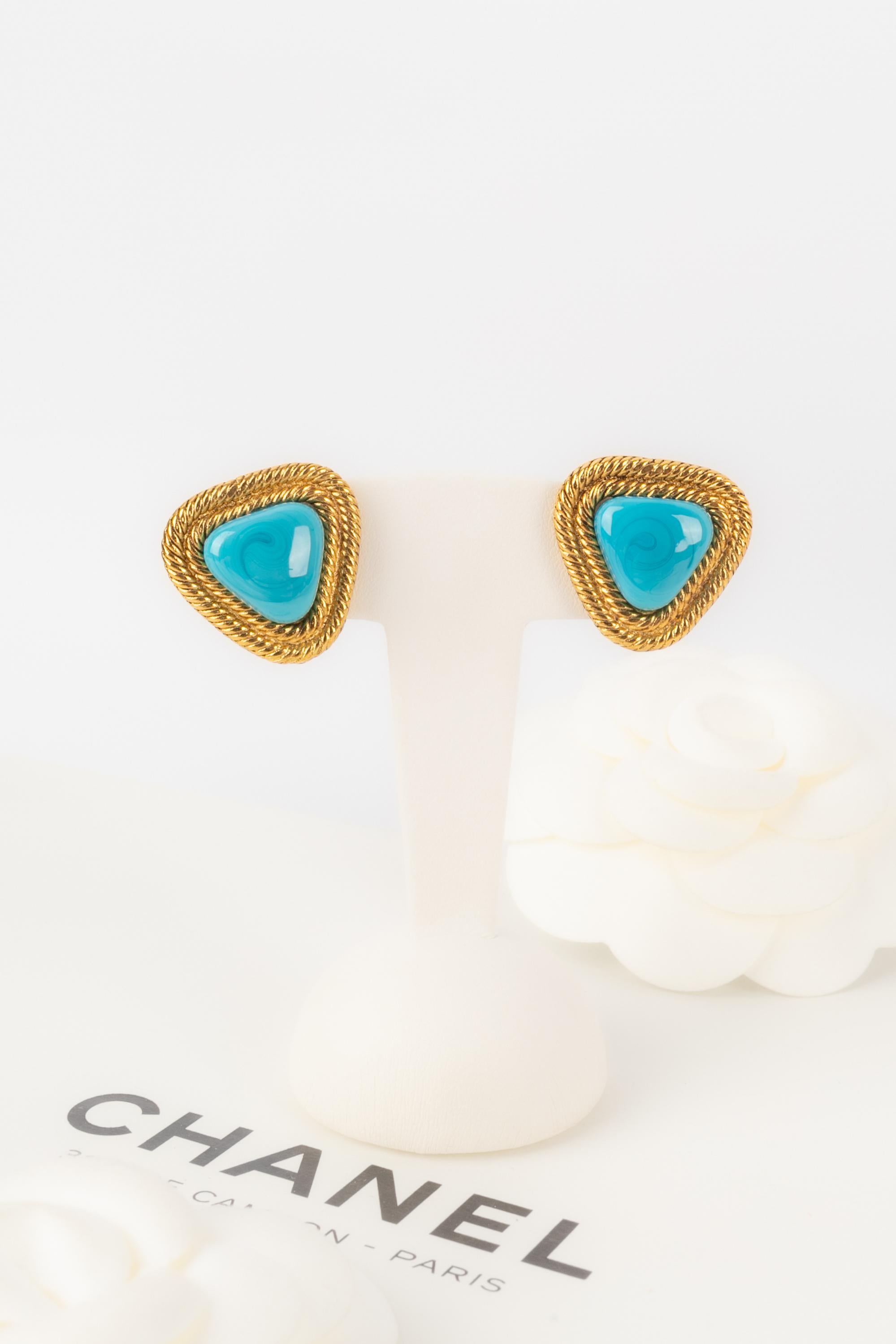 Chanel earrings In Excellent Condition For Sale In SAINT-OUEN-SUR-SEINE, FR