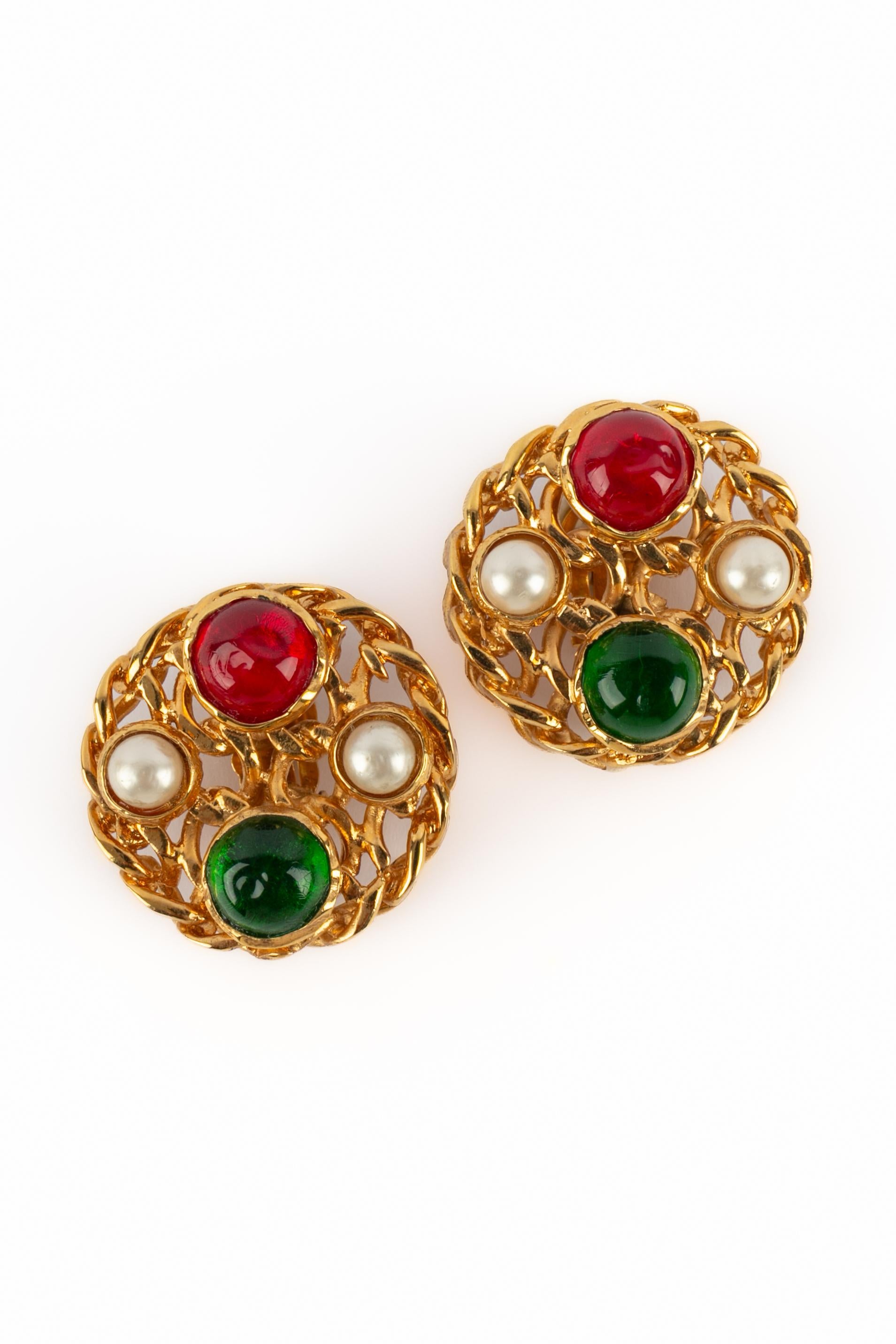 Boucles d'oreilles Chanel Haute Couture Excellent état - En vente à SAINT-OUEN-SUR-SEINE, FR