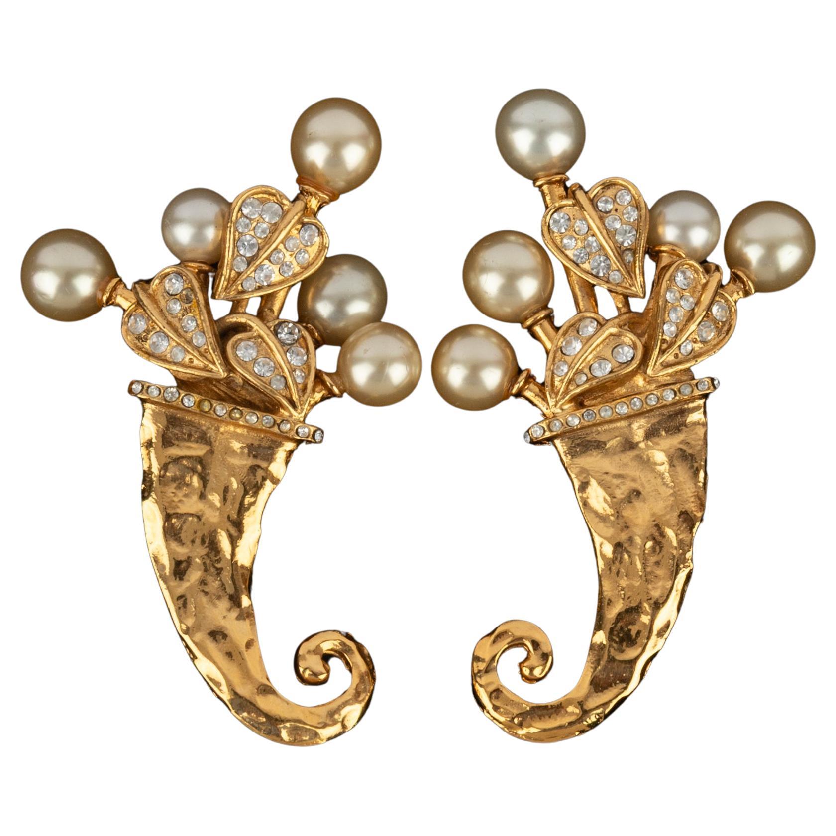 Chanel earrings Haute Couture Summer 1990 For Sale