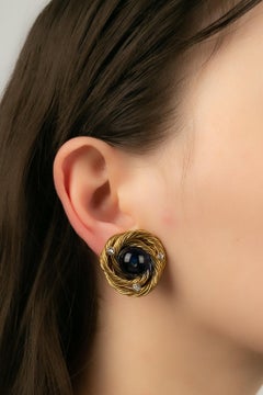 Chanel Earrings in Golden Metal, 1980