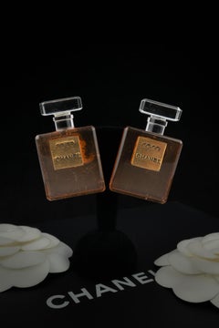 Chanel earrings 'Perfume' Haute Couture by Karl Lagerfeld circa 1985