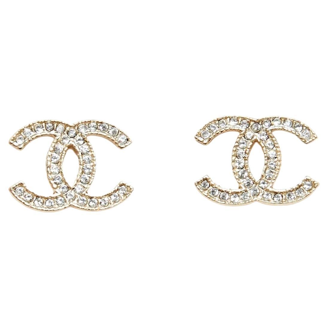 chanel earrings for women cc logo studs