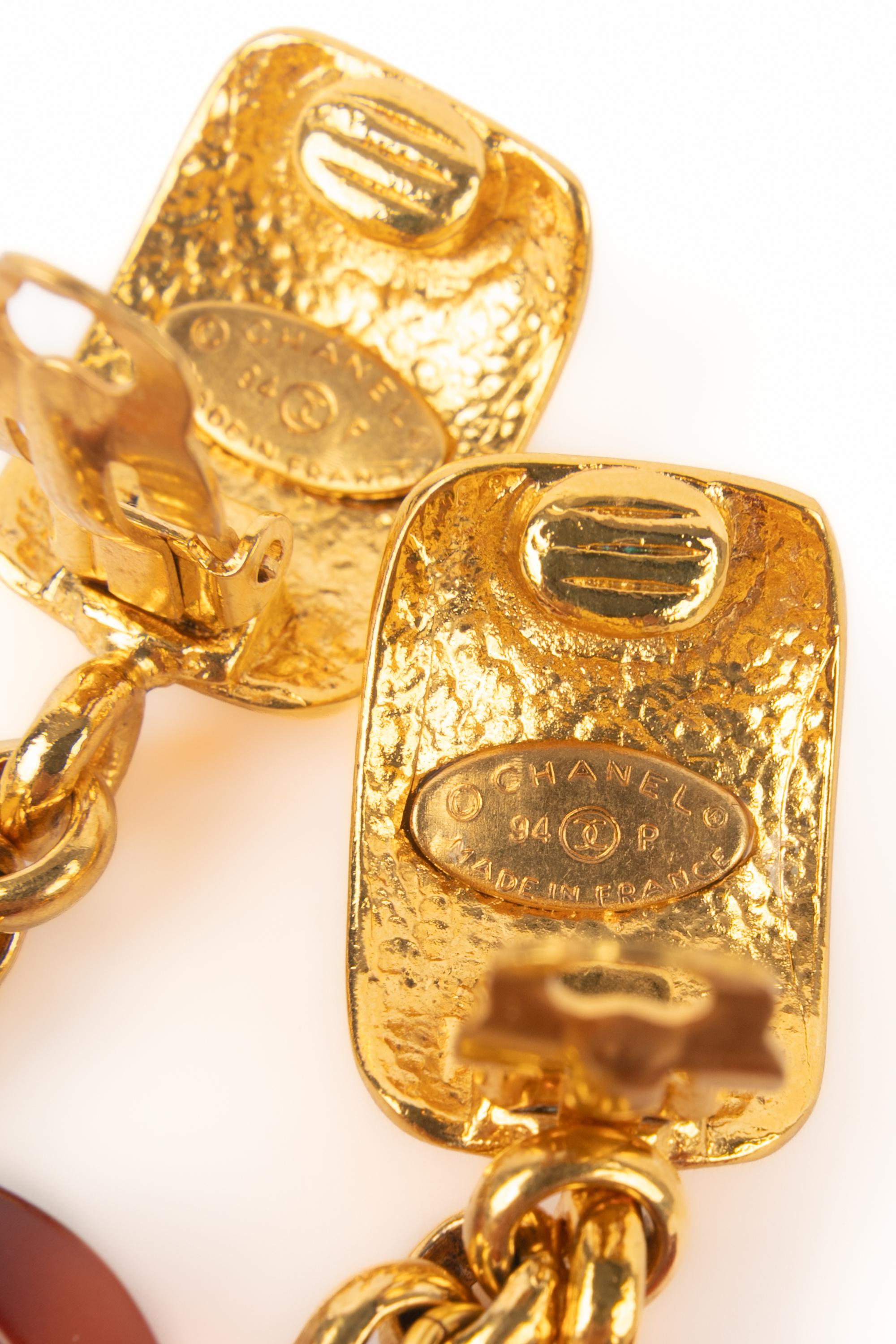 Boucles d'oreilles Chanel été 1994 en vente 3