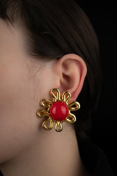 Boucles d'oreilles Chanel 'Surfer Urbain' par Karl Lagerfeld été 1991