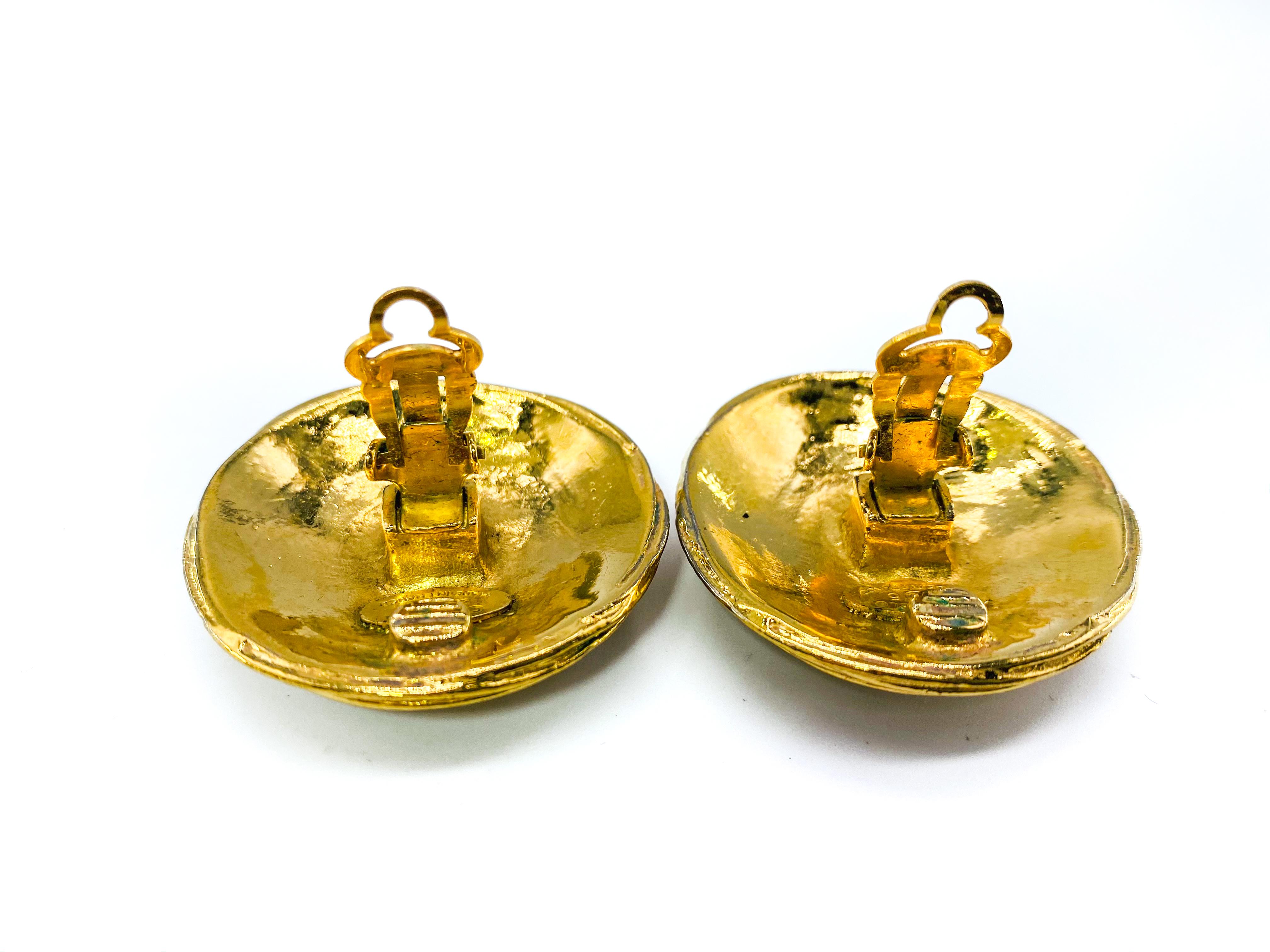 CHANEL Earrings Vintage 1980s Clip On 1986 2