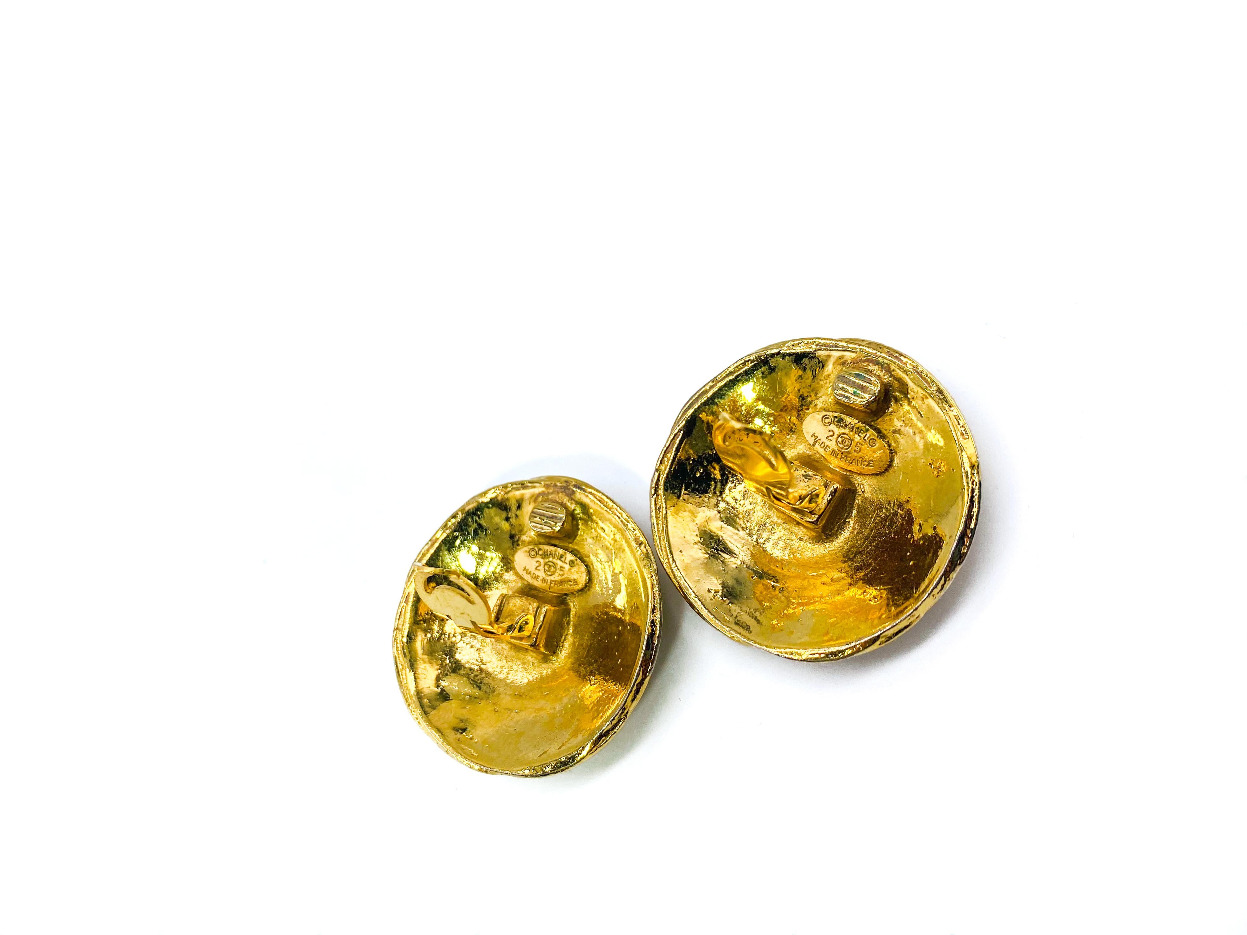 CHANEL Earrings Vintage 1980s Clip On 1986 4