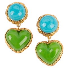 Boucles d'oreilles Chanel avec pâte de verre, 2008