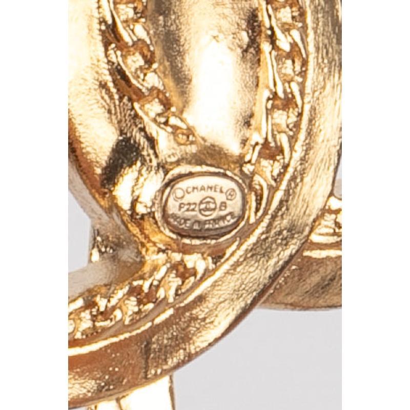 Chanel Earrings with Rhinestoned CC logo, 2022 2