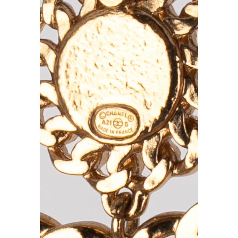 Chanel Earrings with Rhinestones and Costume Pearly Cabochons, 2021 3