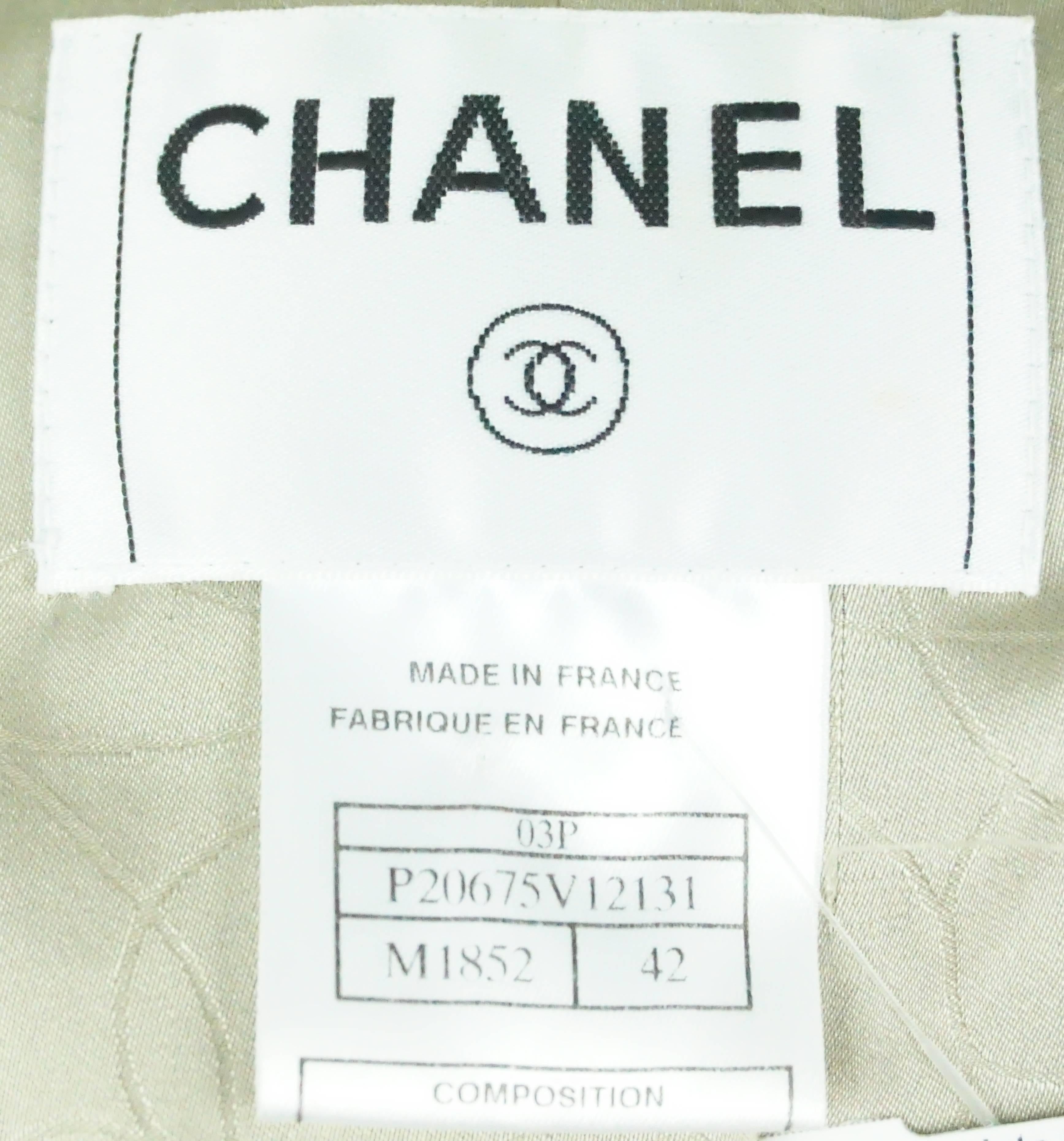 Chanel Earthtone Cotton Tweed Jacket - 42 - 03P 2