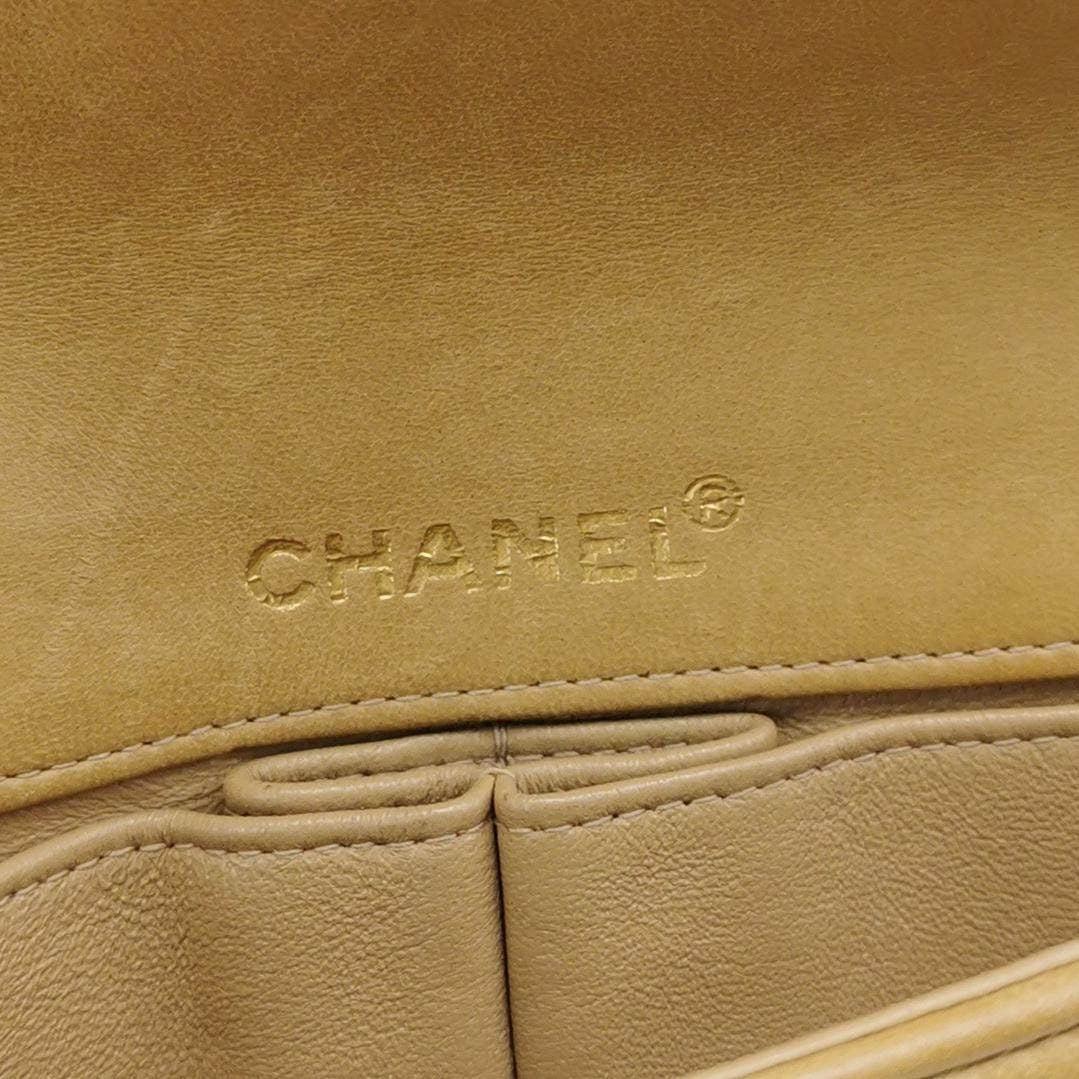 Chanel East West Chocolate Bar Beige Leather 2