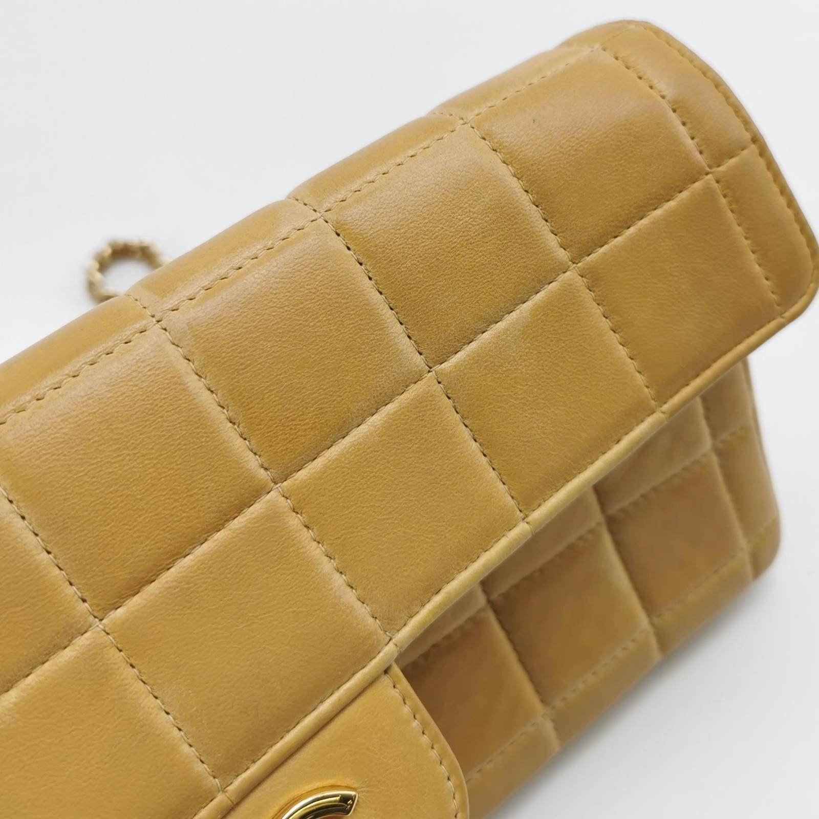 Chanel East West Chocolate Bar Beige Leather 4