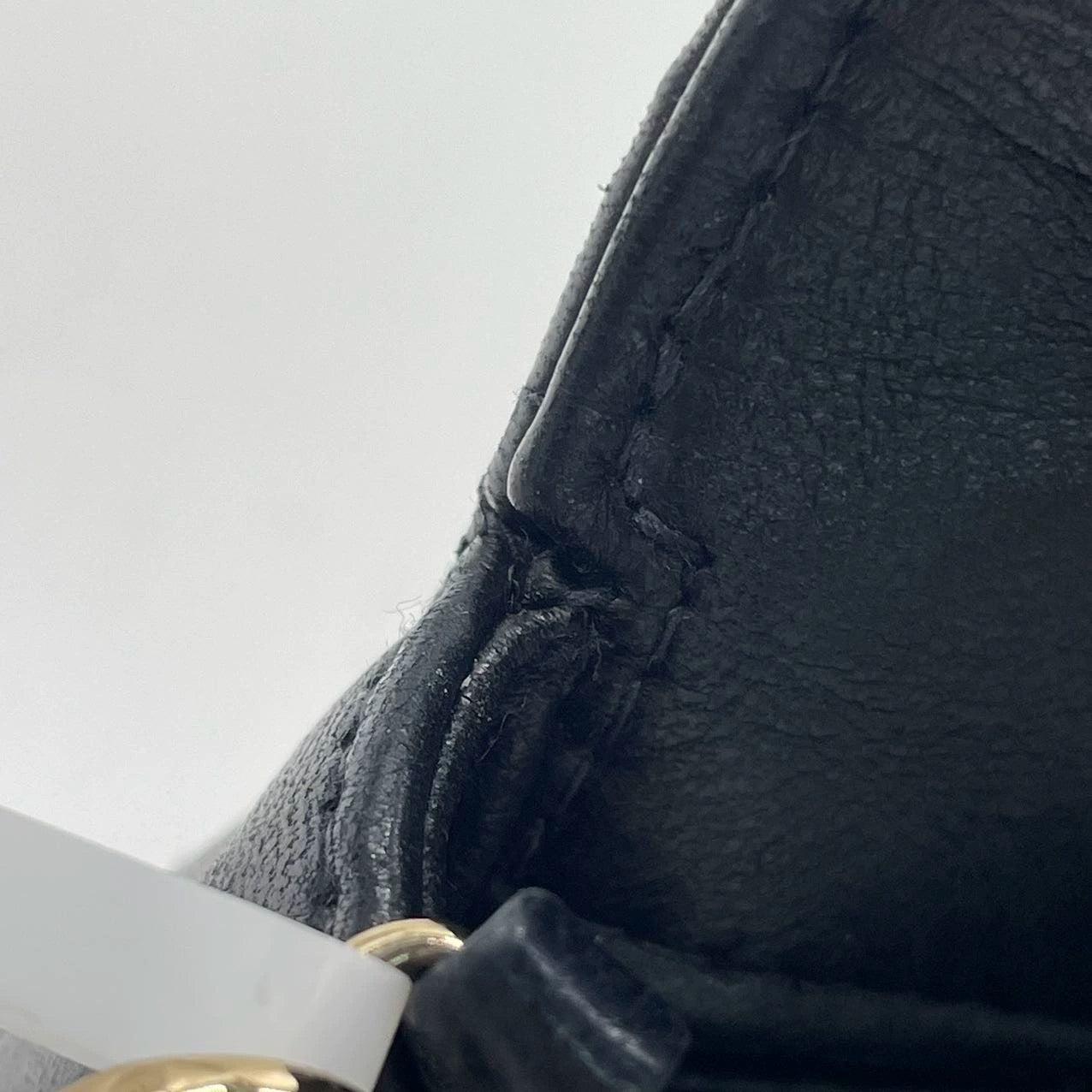 Chanel East West Chocolate Bar Black Leather 8