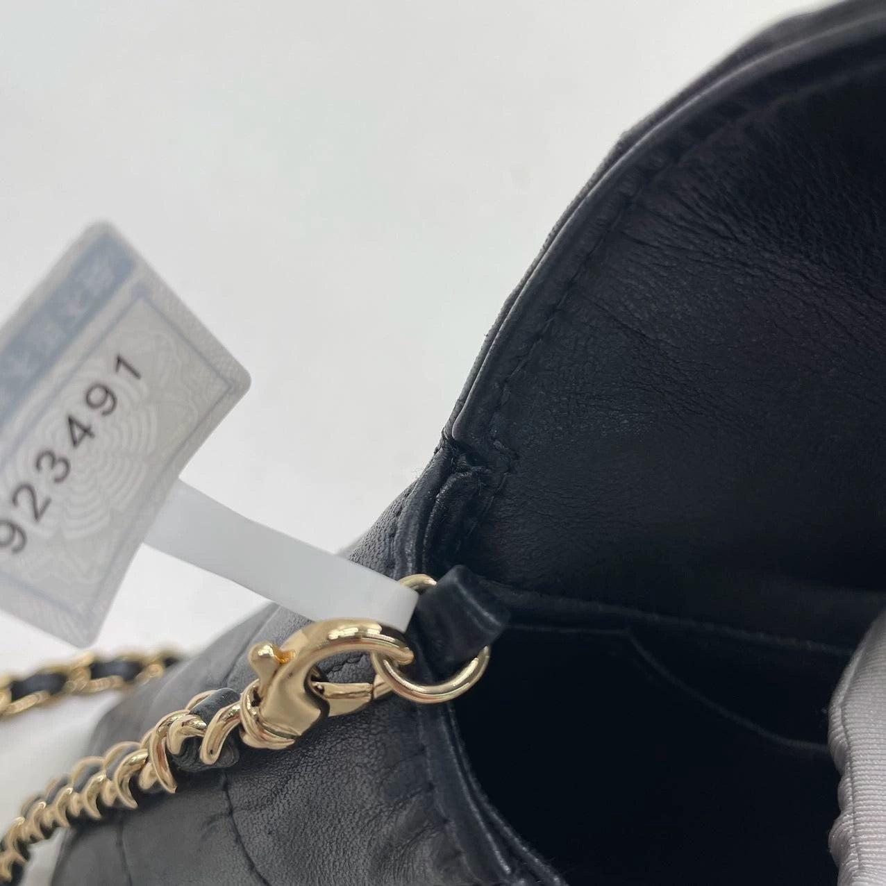 Chanel East West Chocolate Bar Black Leather 9