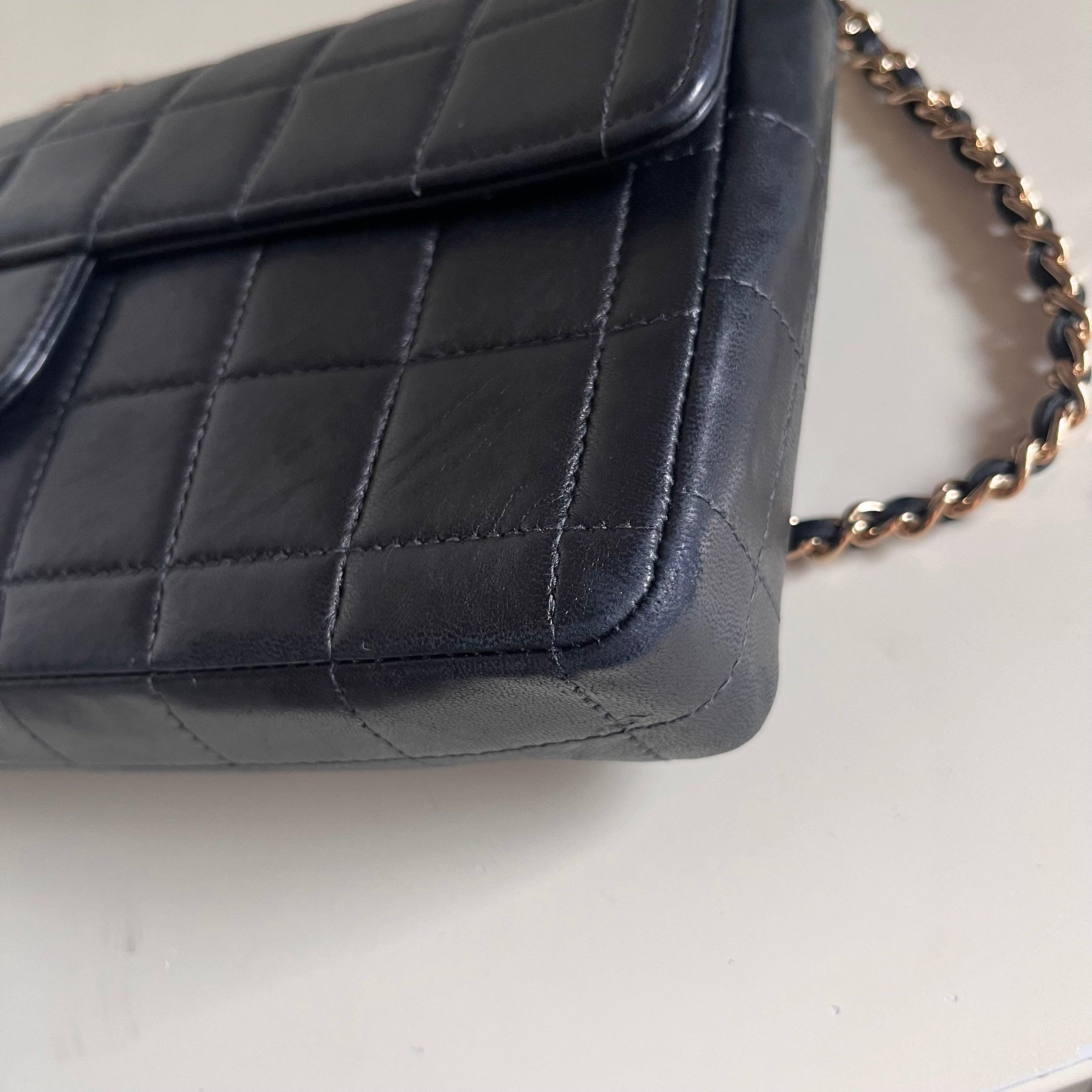 Chanel East West Chocolate Bar Black Leather 15