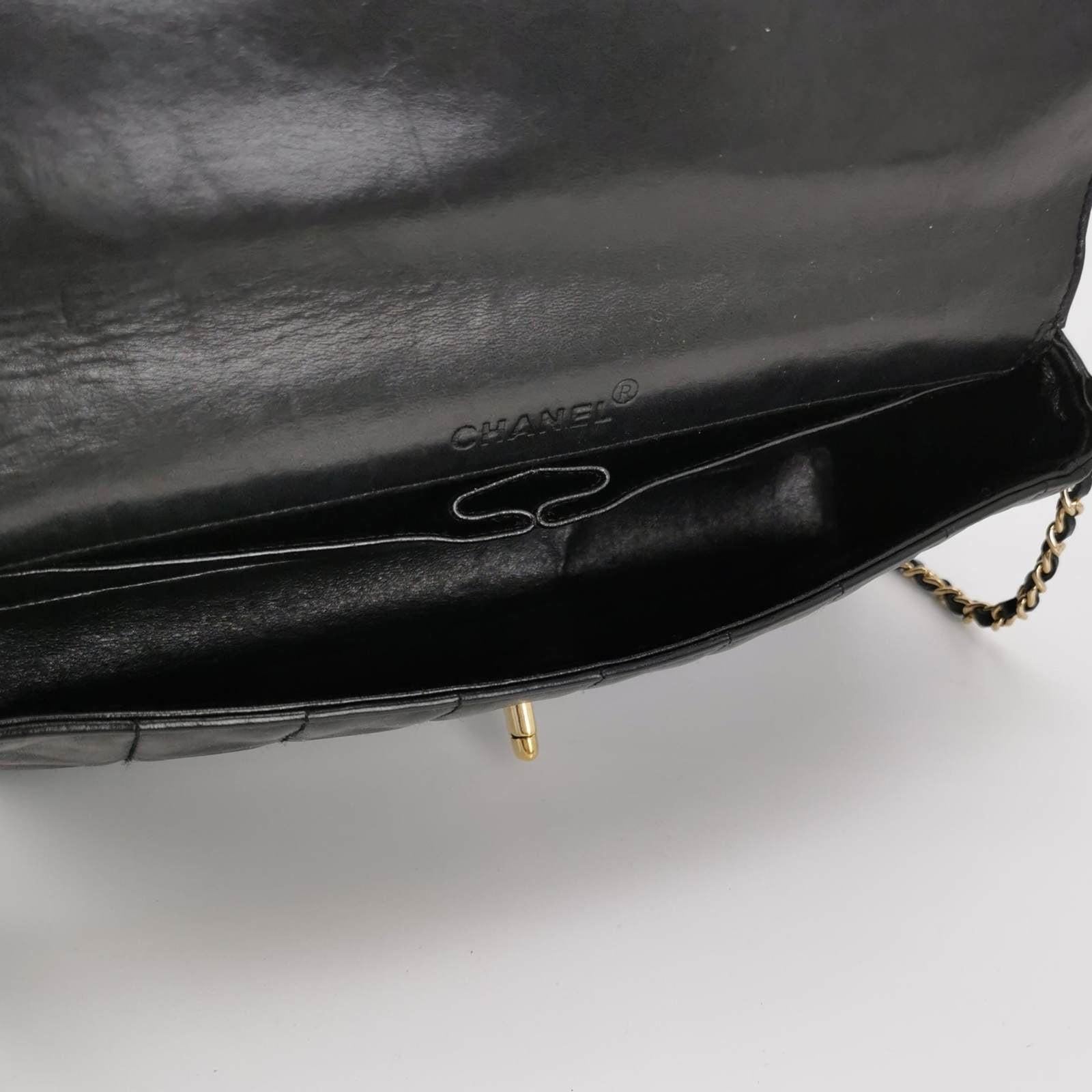 Women's Chanel East West Chocolate Bar Black Leather