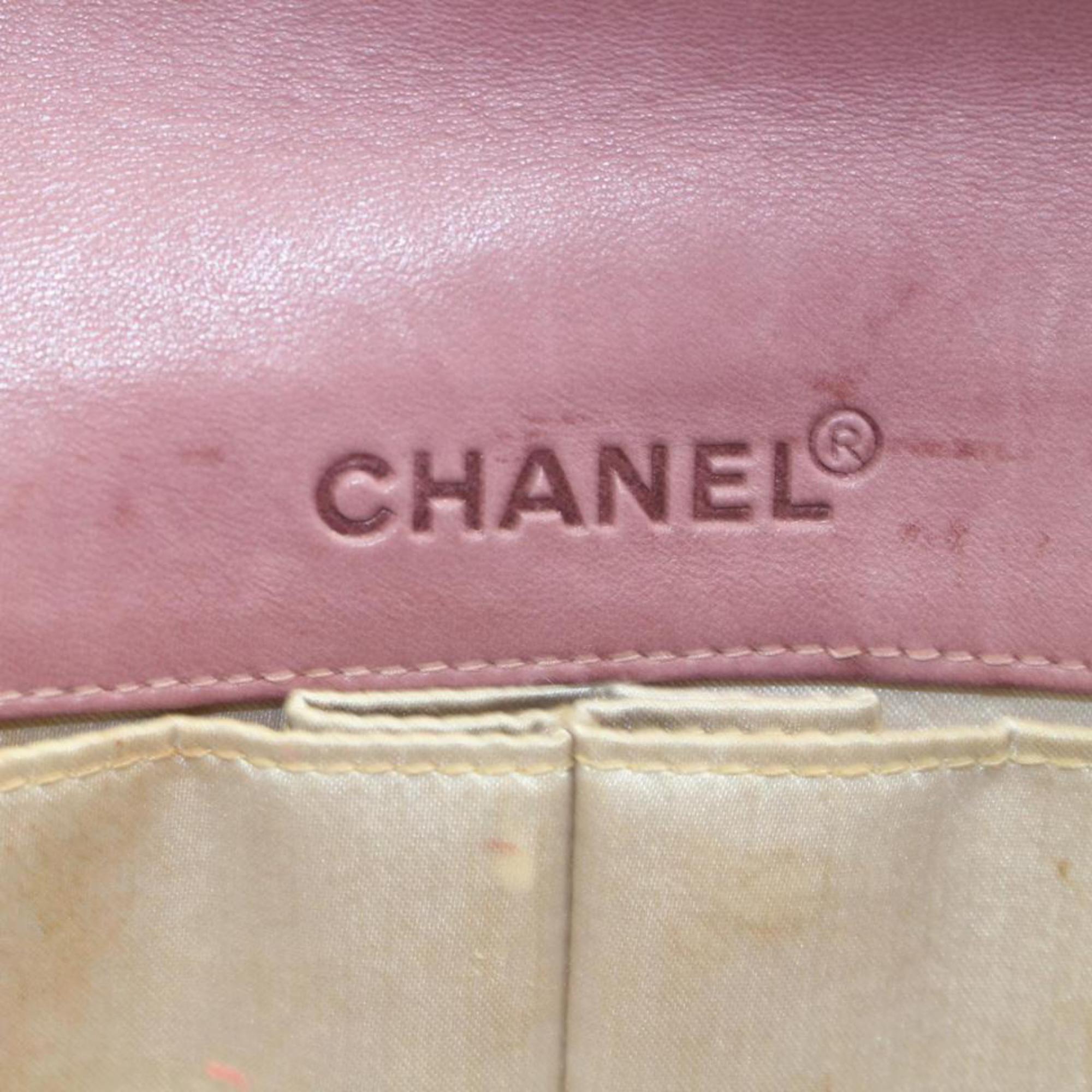 Chanel East West Chocolate Bar Chain Flap 869394 Pink Canvas Shoulder Bag For Sale 4