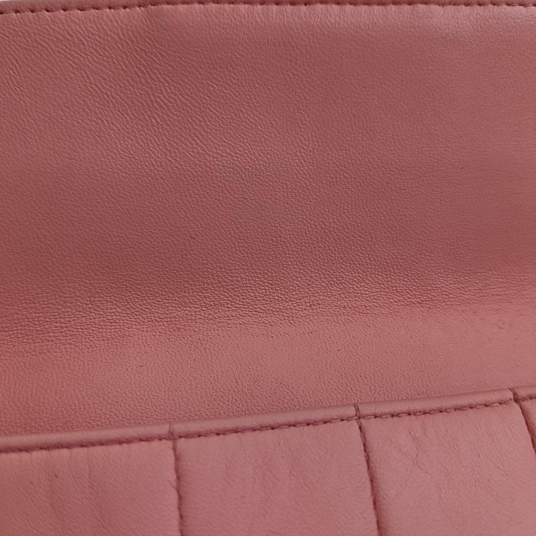 Chanel East West Chocolate Bar Light Pink Leather Gold Hardware Vintage 6