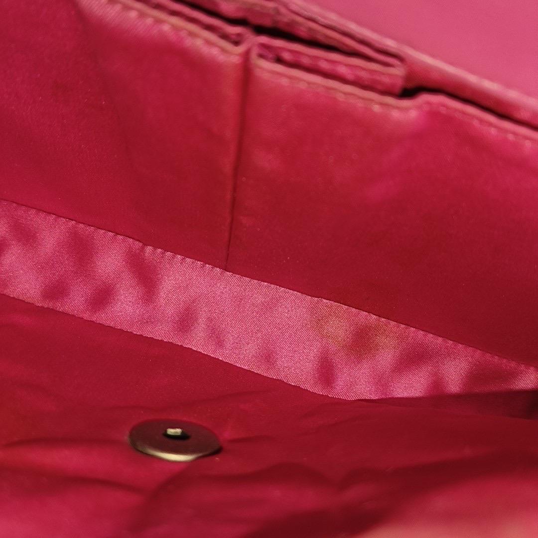 Chanel Ost-West- Schokolade Bar Rosa Leder Silber Hardware Vintage im Angebot 6