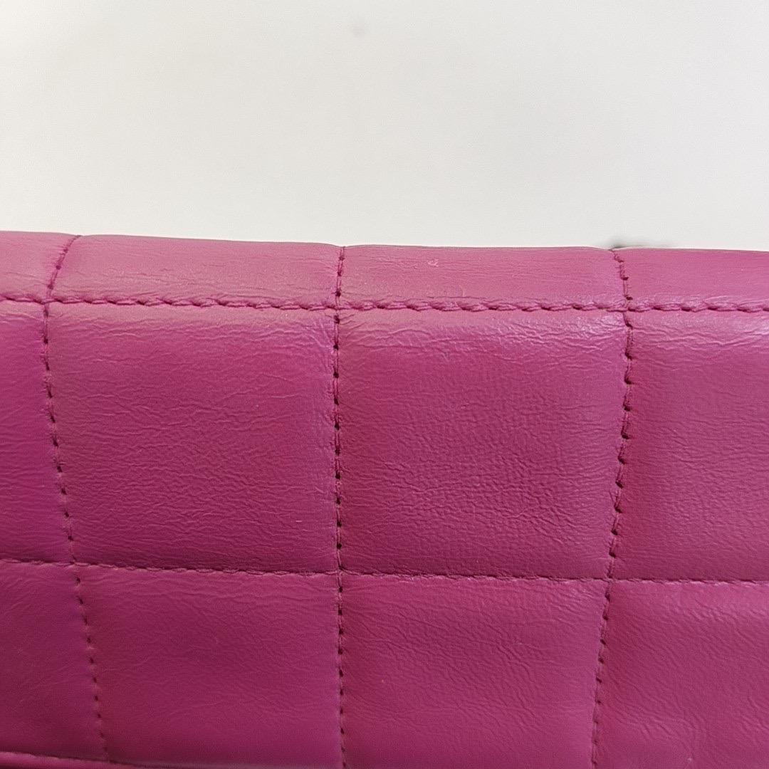 Chanel Ost-West- Schokolade Bar Rosa Leder Silber Hardware Vintage im Angebot 9