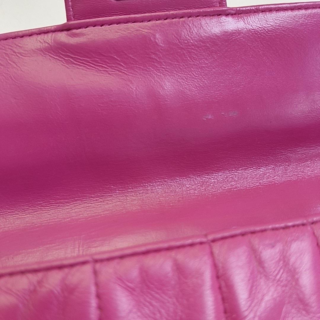 Chanel Ost-West- Schokolade Bar Rosa Leder Silber Hardware Vintage im Angebot 3