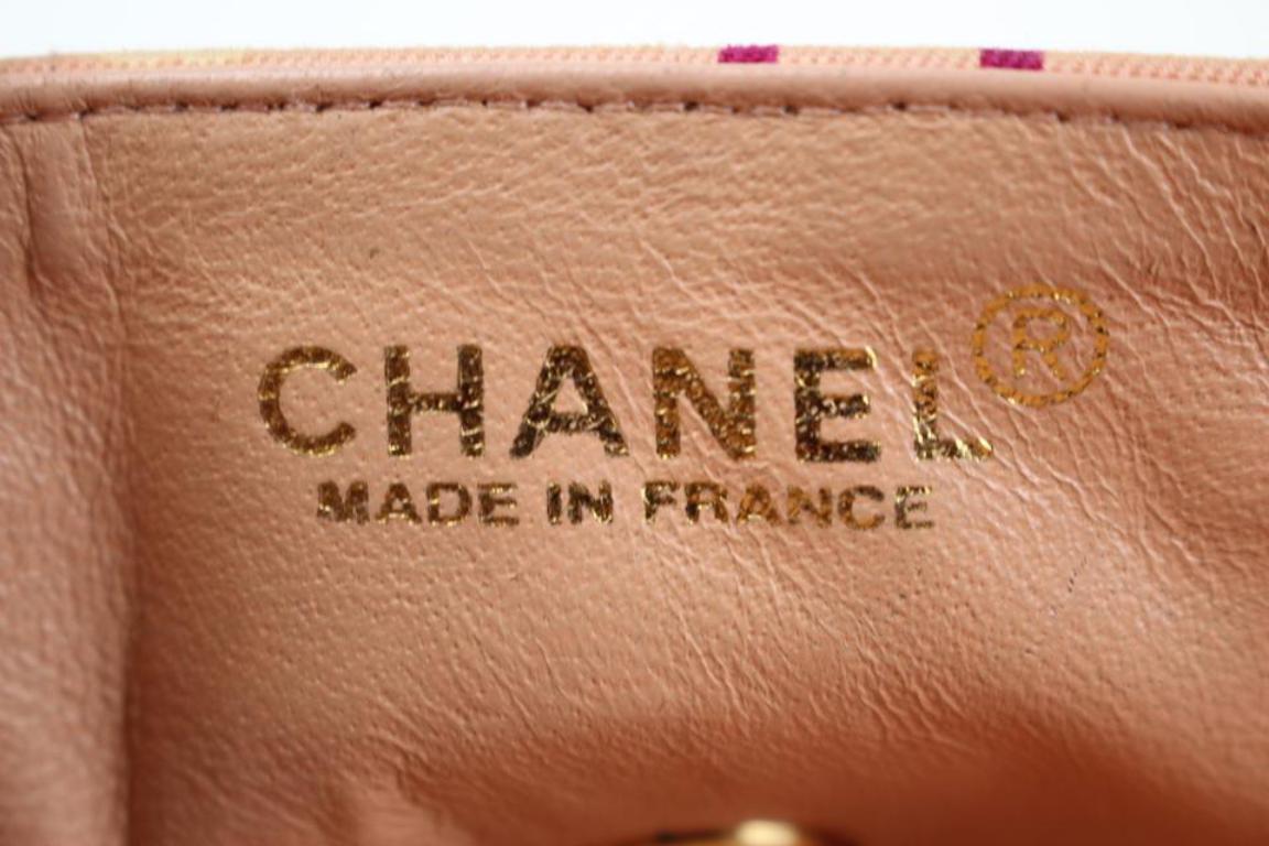 Chanel East West Chocolate Bar Quilted Coco Flap 3ct915 Pink Canvas Shoulder Bag 1