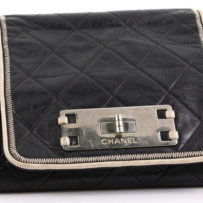 Chanel East West Mademoiselle Accordion Flap Bag Quilted Lambskin Medium 1
