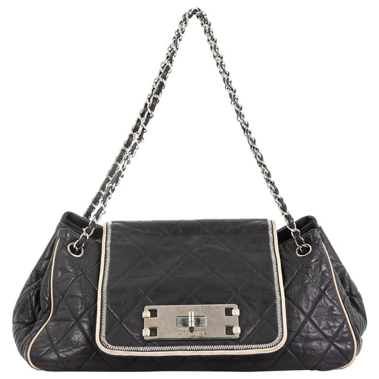 Chanel Timeless Black Crossbody Flap Bag Grey Leather ref.510416 - Joli  Closet