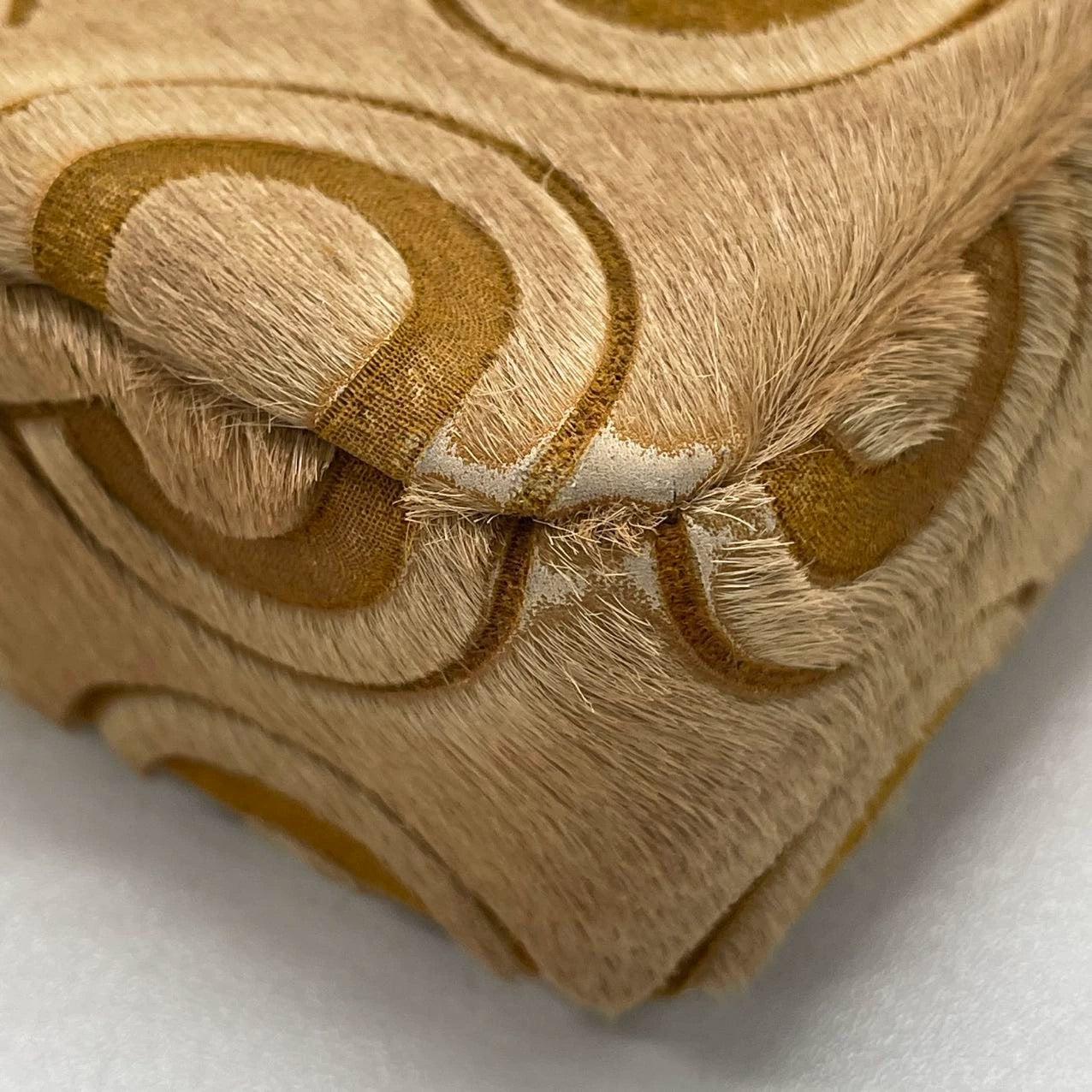 Chanel East West Rare Tan Brown Pony-hair Calfskin Leather CC Logo 8