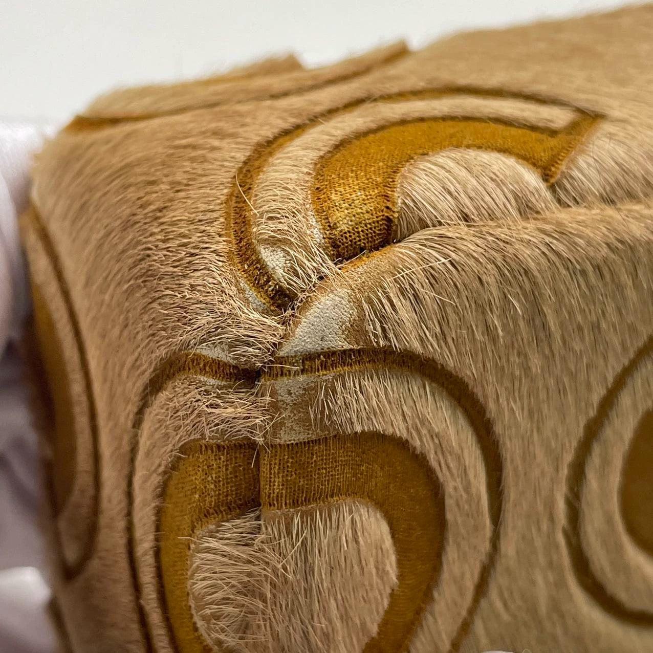 Chanel East West Rare Tan Brown Pony-hair Calfskin Leather CC Logo 11