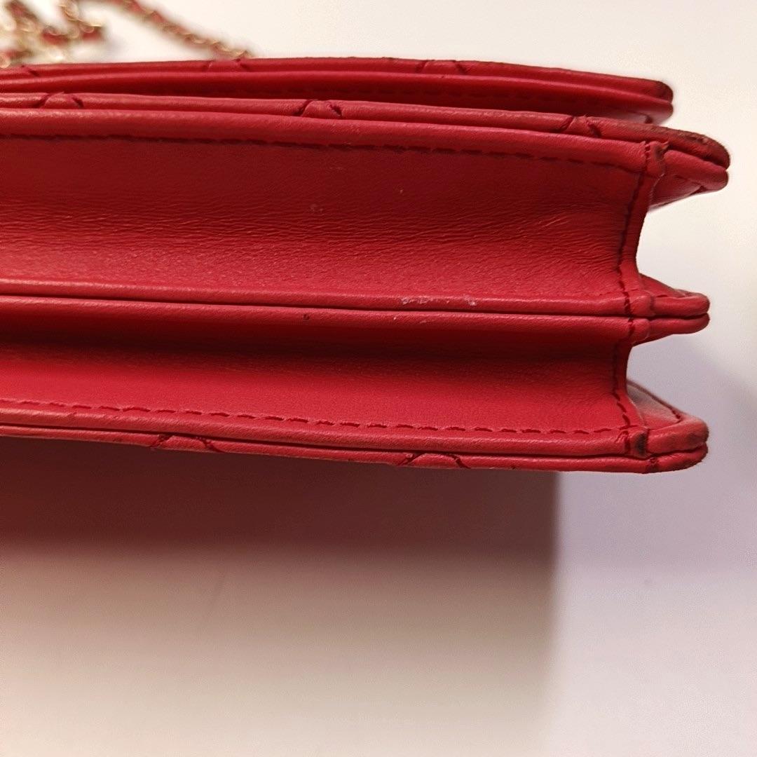 Chanel - Est - Ouest - Sac à rabat unique - Chaîne de perles - Pochette en cuir d'agneau rose en vente 8