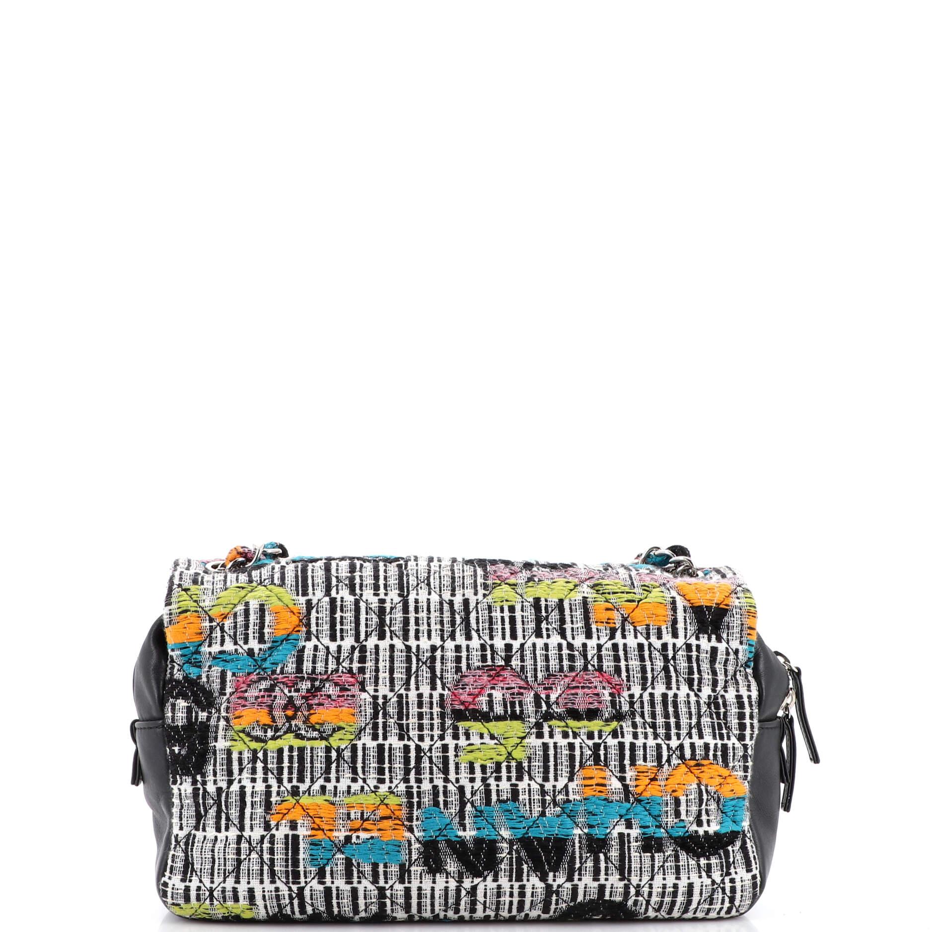 Women's Chanel Easy Fantasy Flap Bag Quilted Multicolor Tweed Medium