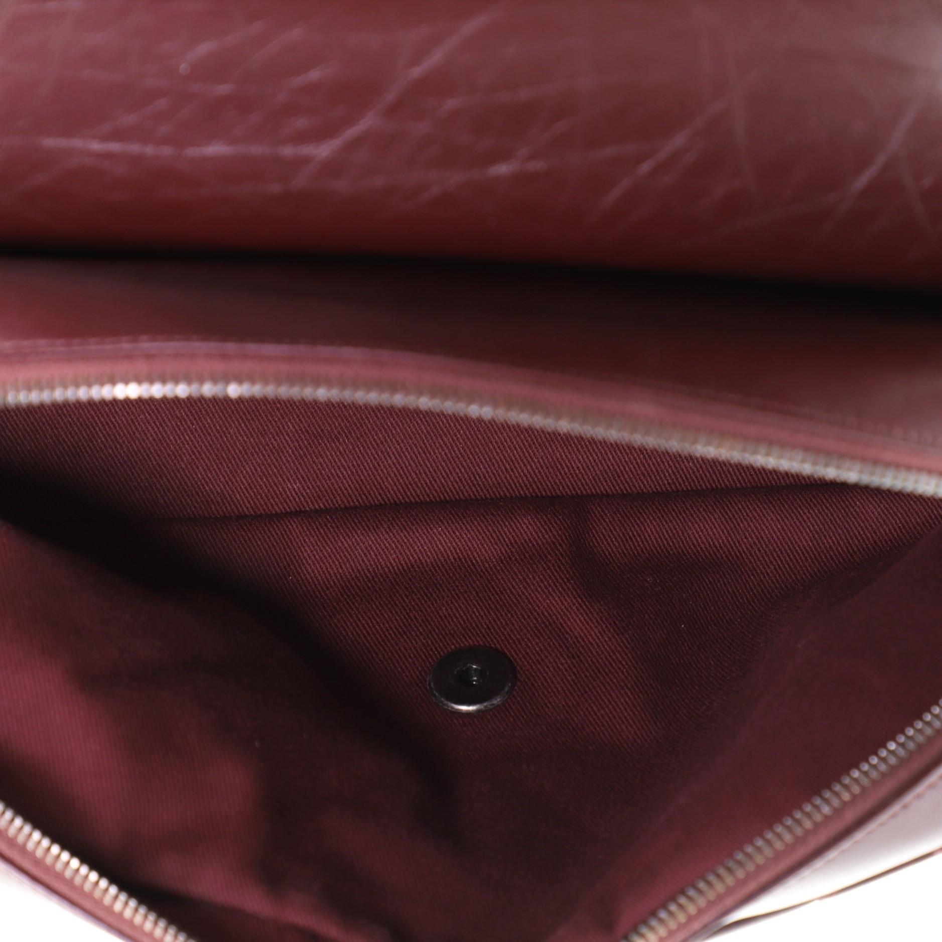 Black Chanel Portobello Flap Bag Quilted Aged Calfskin Medium