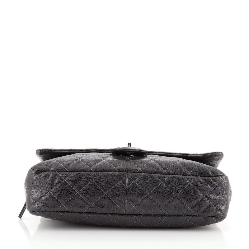 Black Chanel Easy Flap Bag Quilted Caviar Jumbo