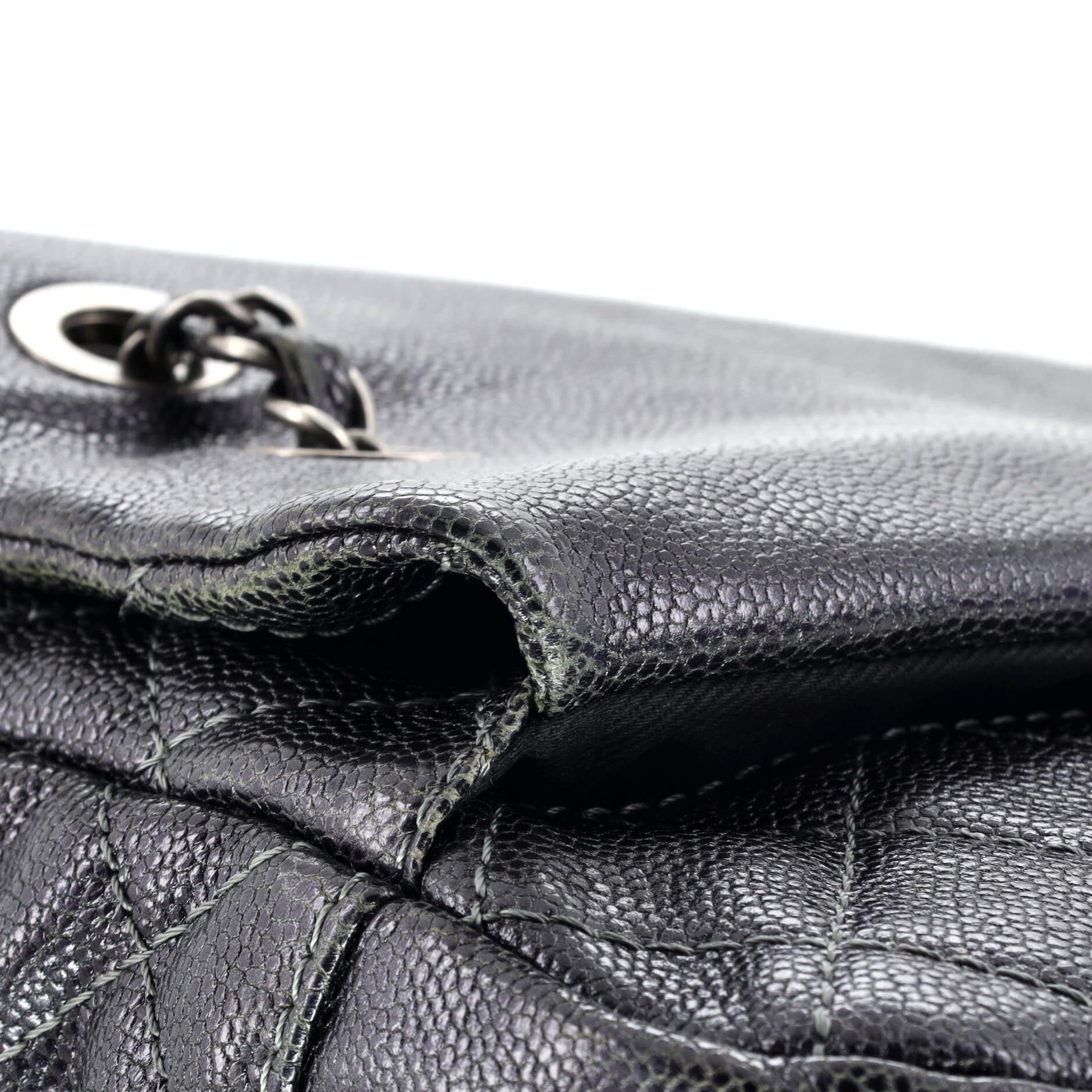 Chanel Easy Flap Bag Quilted Caviar Large 6