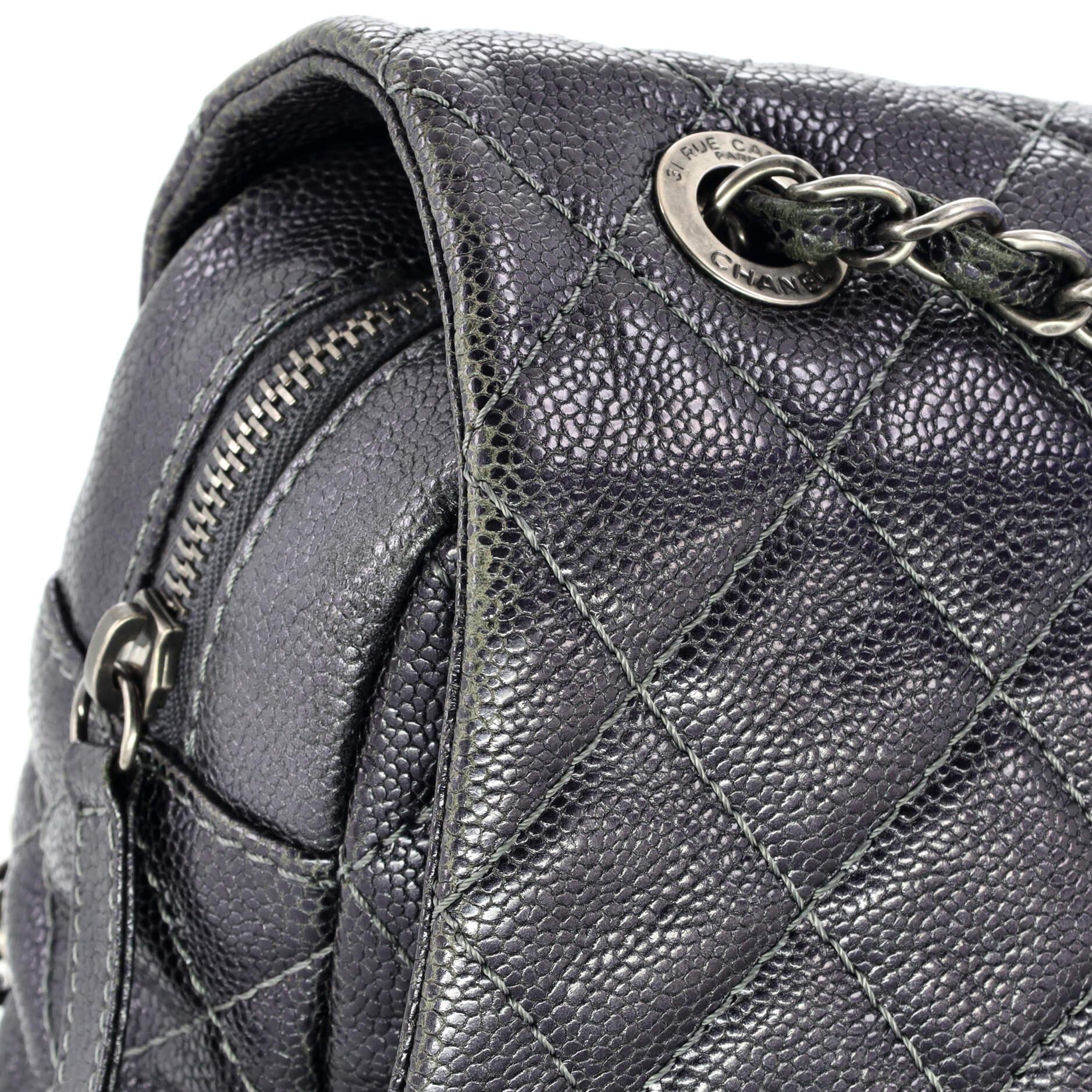 Chanel Easy Flap Bag Quilted Caviar Large 3