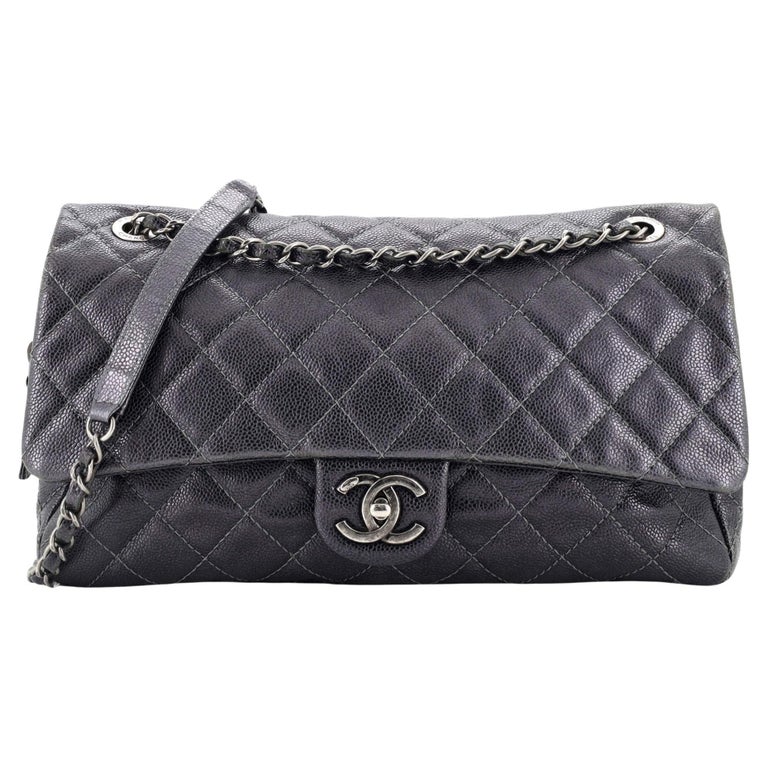 Chanel Gray Quilted Caviar - 10 For Sale on 1stDibs