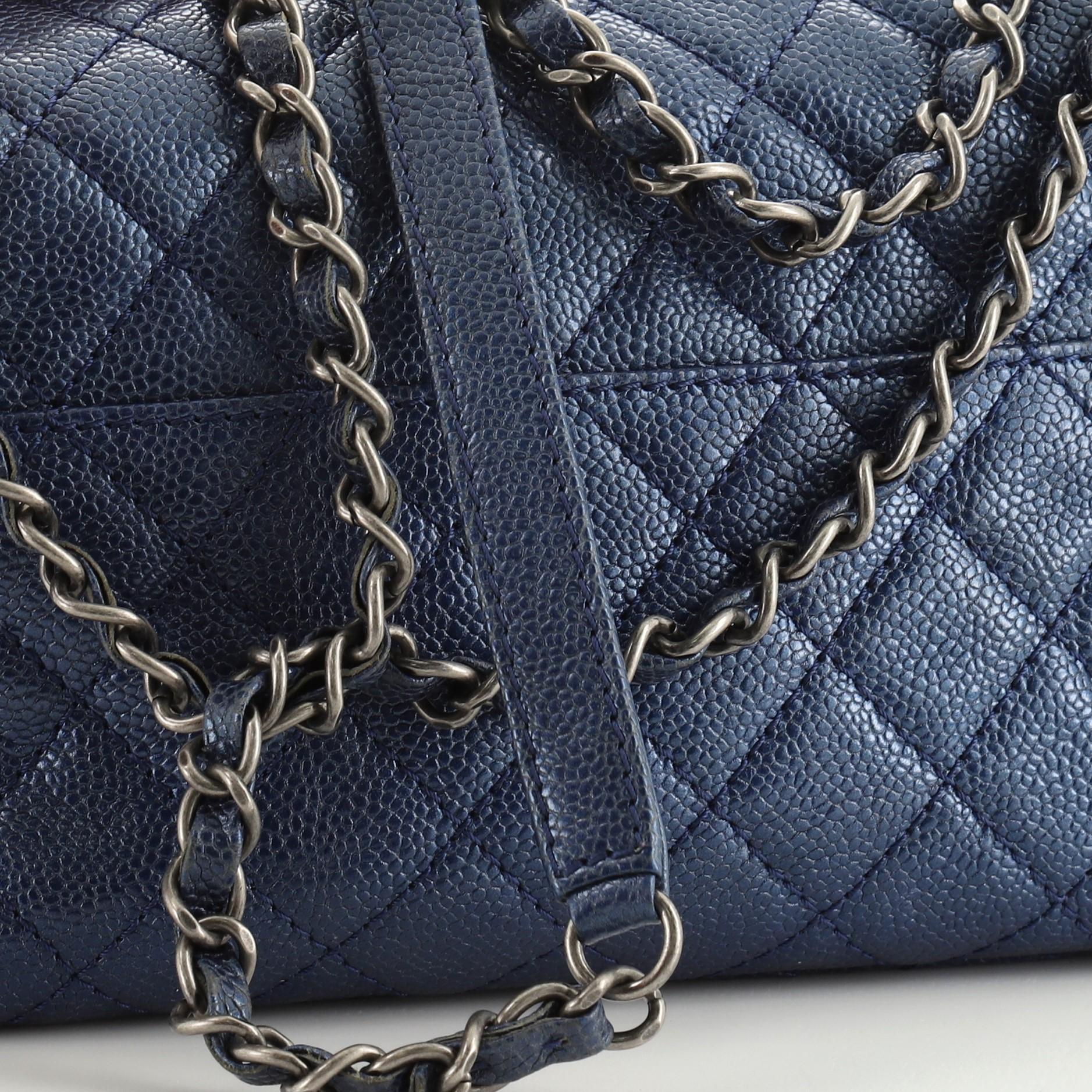 Chanel Easy Flap Bag Quilted Caviar Medium  2