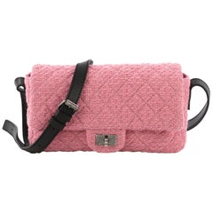 Chanel Easy Reissue Messenger Flap Bag Quilted Tweed Small