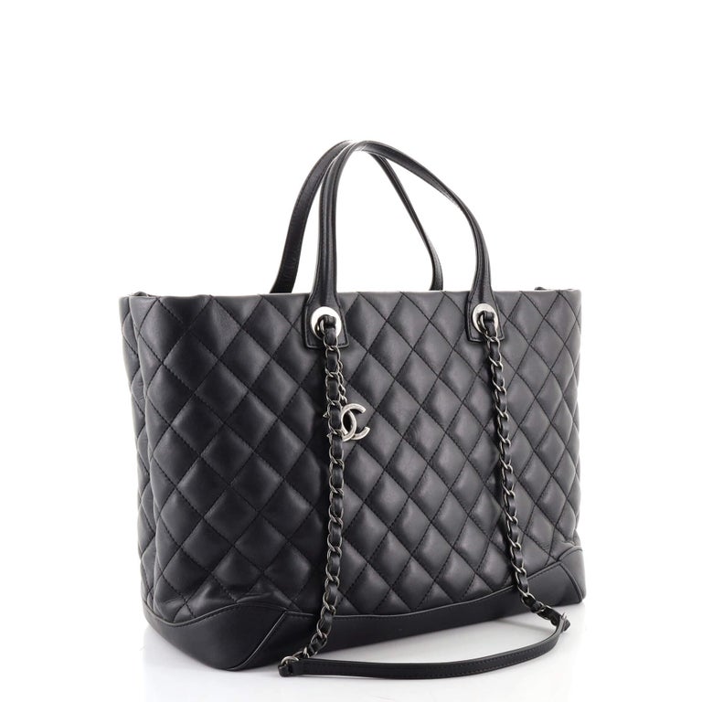 Chanel Easy Shopping Tote Quilted Calfskin Small Neutral 2156851